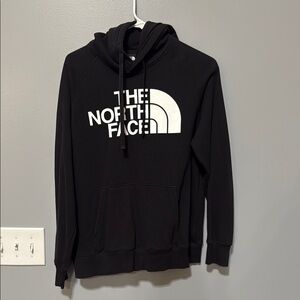 The North Face Black Hoodie with White Logo